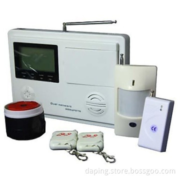 LCD screen PSTN&gsm dual-network alarm system for home use personal use alarm